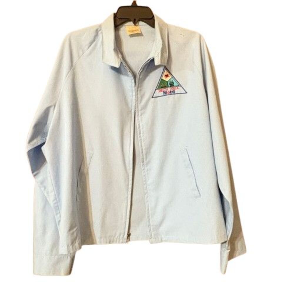 Auburn Sportswear Mens Lightweight Delta Area Mobil Jacket Size XL Light Blue